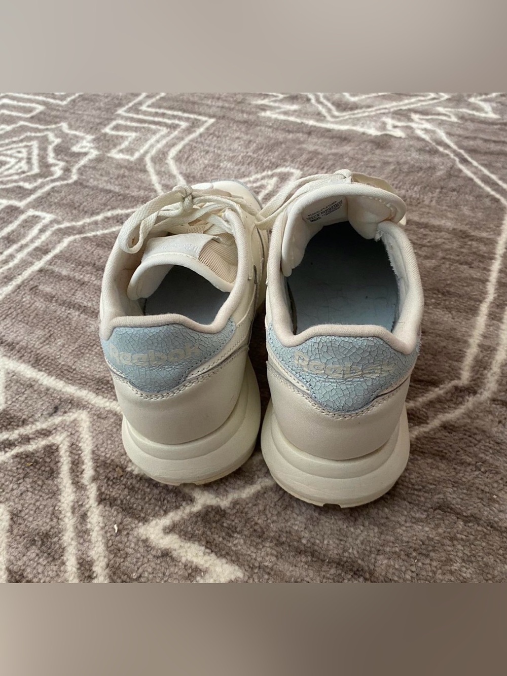White and Blue Reeboks - Picture 5 of 5